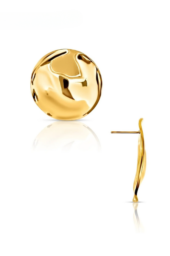 Ellie Vail Gold Callan Irregular Disc Earring