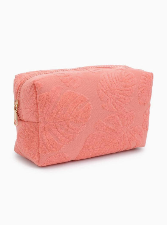 Palm Breeze Cosmetic Pouch In 3 Colors
