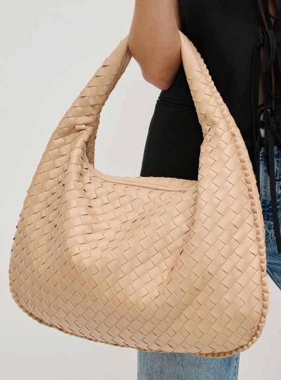 Victoria Woven Hobo Bag