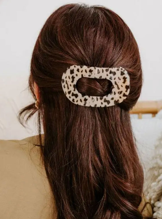 Teleties Round Flat Large Hair Clip In 3 Colors