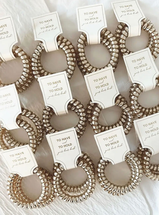 Champagne Gold Coil Hair Ties