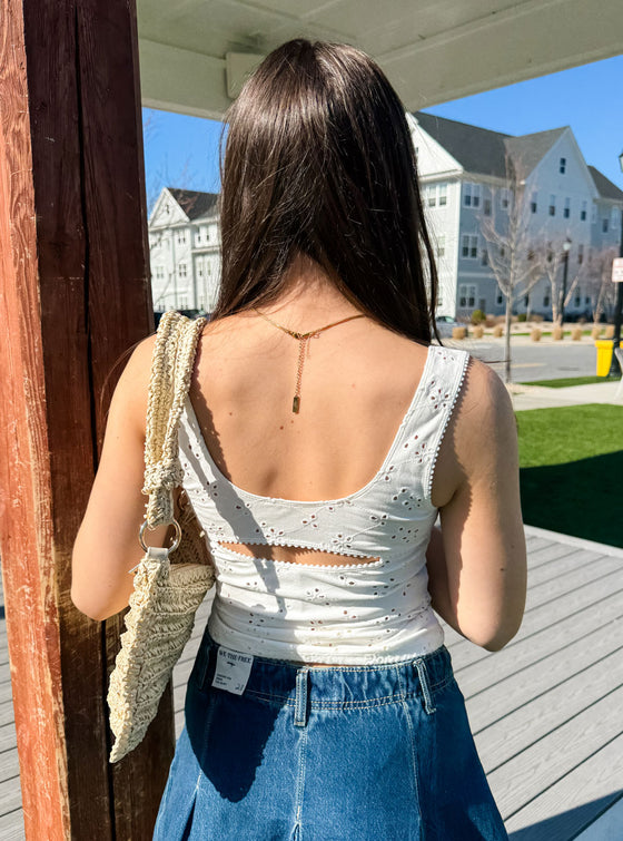 Free People Full Bloom Eyelet Cami