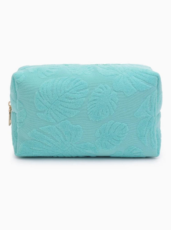 Palm Breeze Cosmetic Pouch In 3 Colors