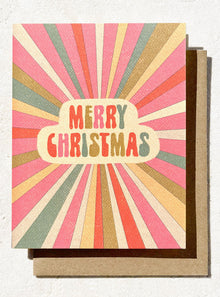  Daydream Prints Merry Christmas Sunburst Card
