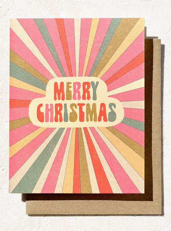 Daydream Prints Merry Christmas Sunburst Card