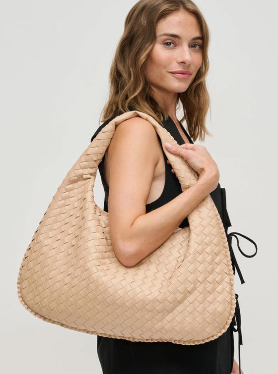 Victoria Woven Hobo Bag