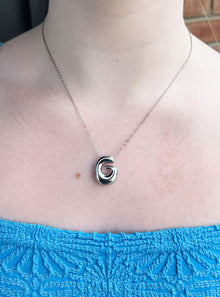  Trend Bubble Letter Necklace-Silver