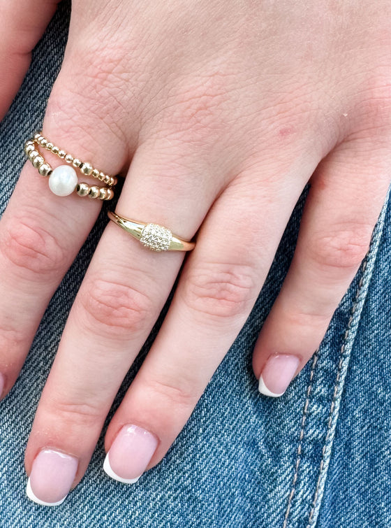 Bara Boheme Band + Rectangle Pave Ring
