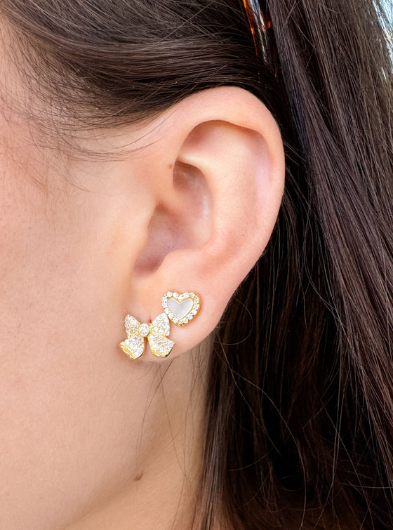 Bara Boheme Bow Pave Studs