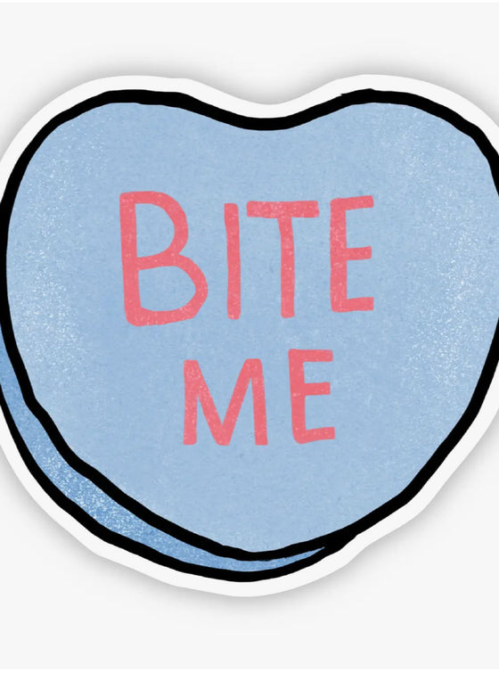 Bite Me Heart Sticker