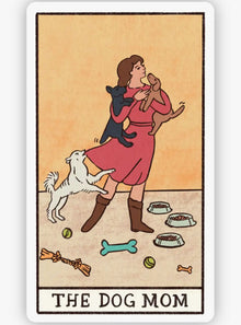  "The Dog Mom" Tarot Card Sticker