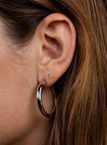  JaxKelly Everyday Silver Hoop - Stud Earring
