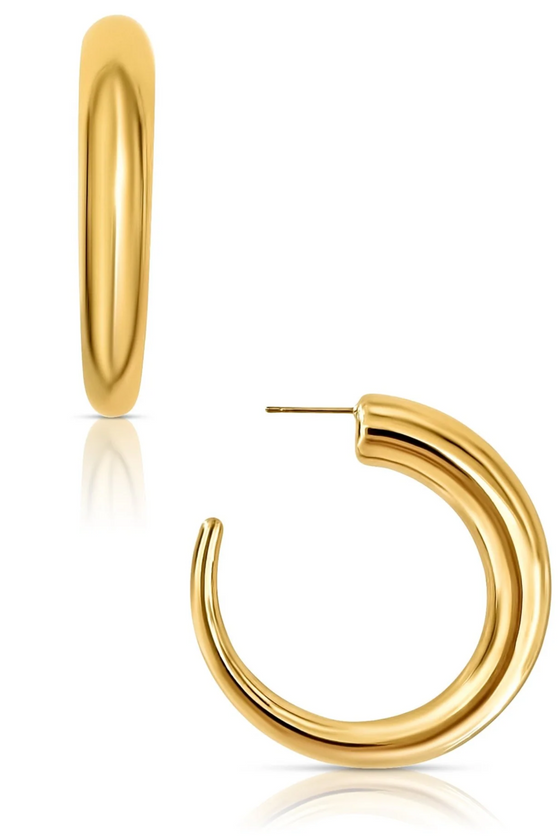 Ellie Vail Ridley Large Tusk Hoop Earring