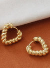 Flânerie By MAIQ Prudence Twisted Heart Hoop Earrings