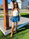 Free People Madison Ave Denim Mini 