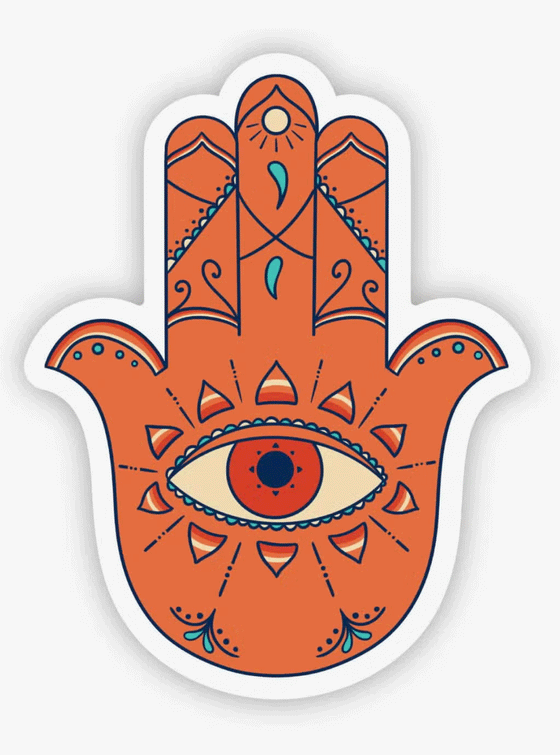 Protection Evil Eye With Hamsa Sticker