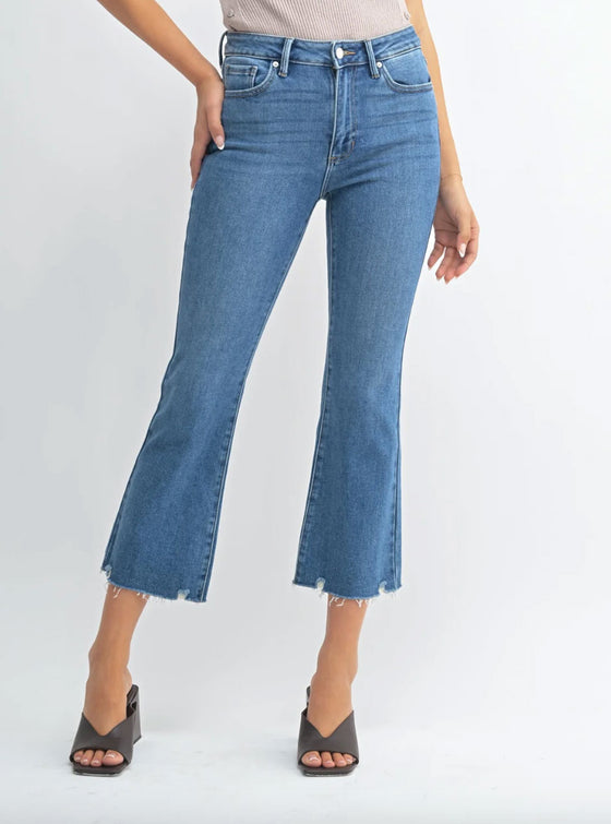 JBD High Rise Crop Flare Jeans