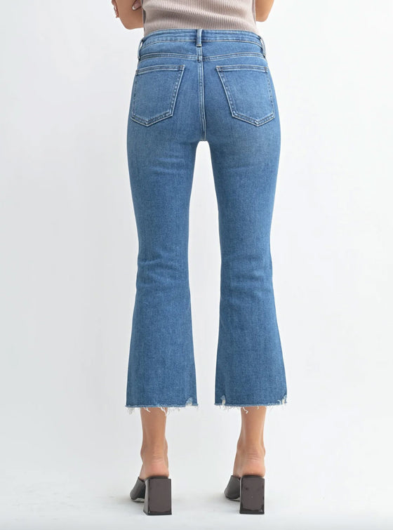 JBD High Rise Crop Flare Jeans