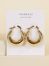 Jaxkelly Sculptural Wide Hoop Earrings