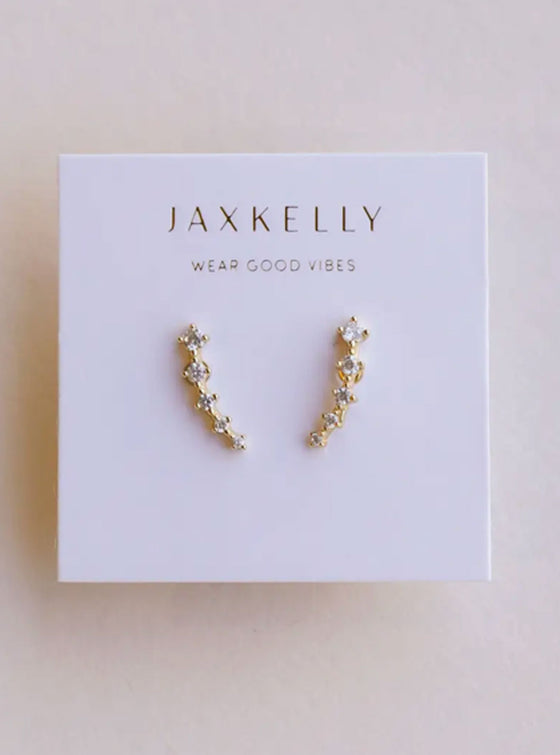 Jaxkelly Crawler Gold Earrings