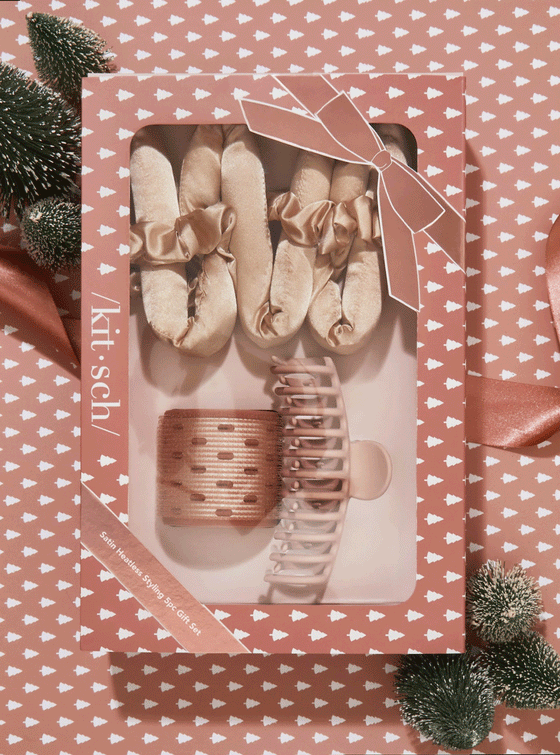 Kitsch Holiday Satin Heatless Styling Gift set
