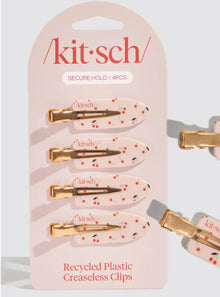  Kitsch Cherry Creaseless Clips 4pc