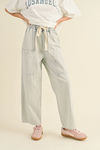 By The Campfire Stripe Barrel Pants