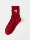 Holiday Bow Socks In 2 Colors