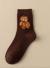 Snuggle Bear Socks In 3 Colors