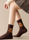 Snuggle Bear Socks In 3 Colors