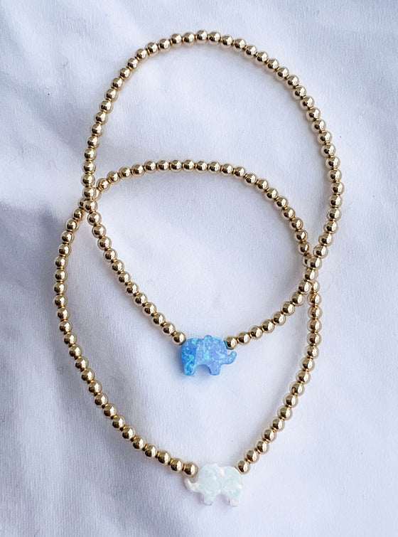 Bara Boheme Elephant Opal Bracelet in 2 Colors