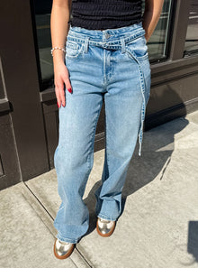  Vervet Olivia High Rise Belt Wide Jeans