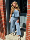 Z Supply Solace Jersey Denim Top
