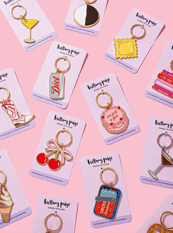 Just A Girl Vintage Cake Keychain