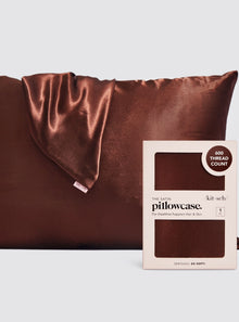  Kitsch Satin Pillowcase - Chocolate