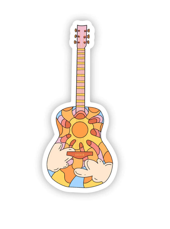 Colorful Acoustic Guitar Sticker