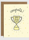 You Did It Trophy Sticker Card