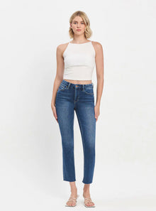  Vervet High Rise Crop Slim Straight Jeans