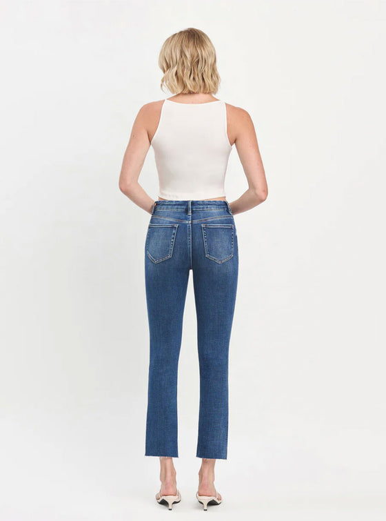 Vervet High Rise Crop Slim Straight Jeans