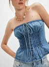 Free People Denim Wink Wink Tube Top