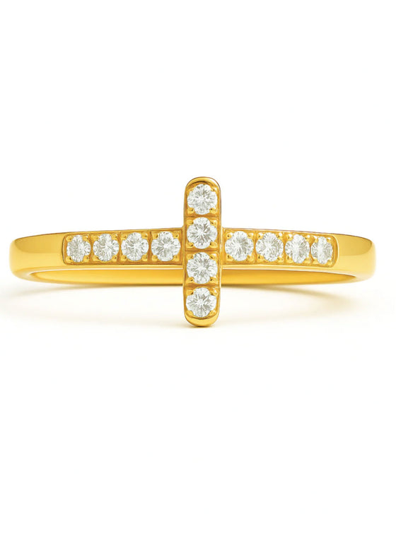 Ellie Vail Brooks Sideways Cross Ring