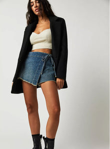  Free People Emmy Denim Skirt