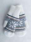 Snowflake Mittens With Sherpa Lining