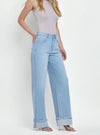 Flying Monkey Super High Rise Cuffed Wide Leg Jeans