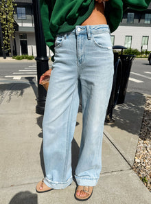  Flying Monkey Super High Rise Cuffed Wide Leg Jeans