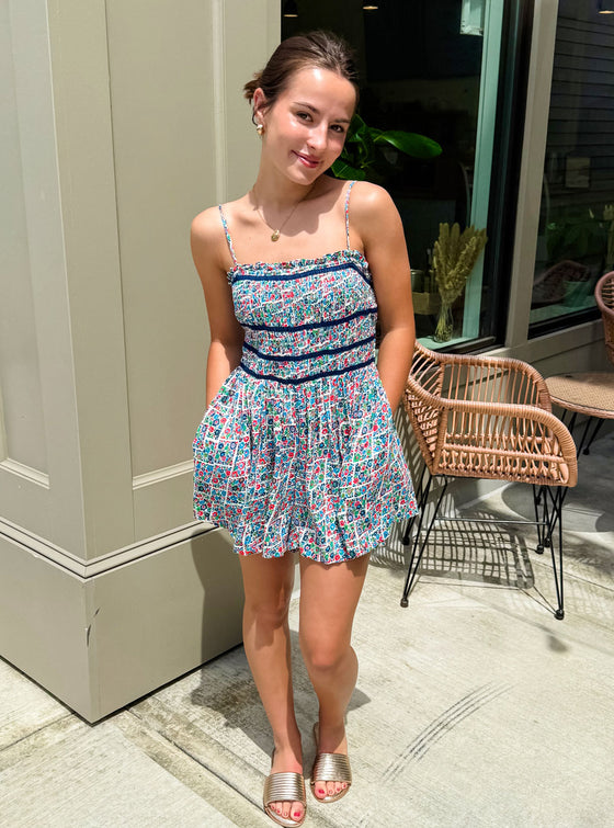 【Free People】バリチェックアウトプリントロンパース Bali Checked Out Printed Romper | Free People