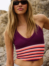 Free People All Clear V Neck Stripe Cami Top