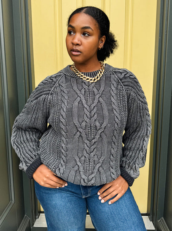 Free People Frankie Cable Sweater
