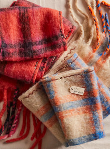  Free People Highland Plaid Skinny Scarf in 2 Colors