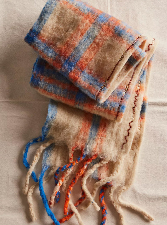 Free People Highland Plaid Skinny Scarf in 2 Colors